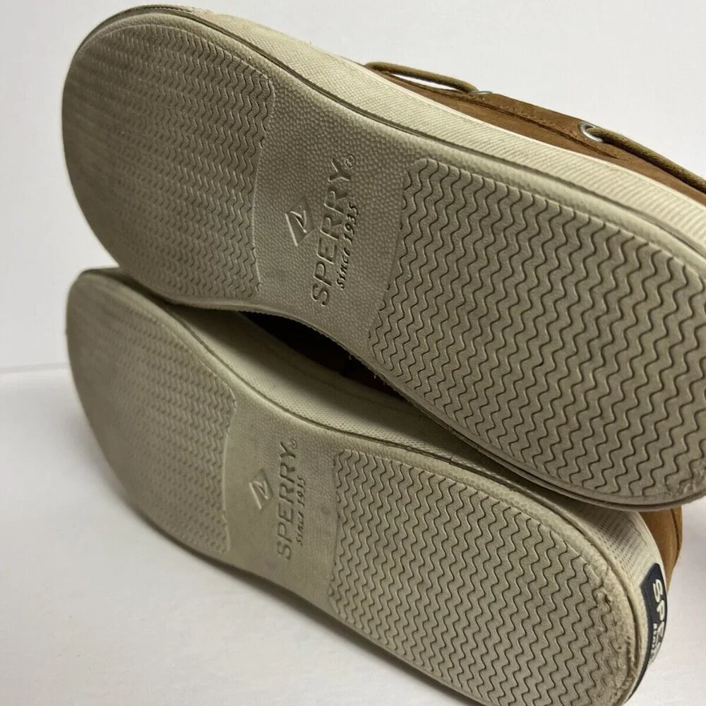 Sperry Men's Bahama Plushwave Boat Shoes Tan Size 10.5 M